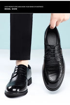 Men's Summer Breathable Leather Shoes Comfortable Soft Bottom Hollow Design Business Formal Derby Shoes British Style-SJ551-1