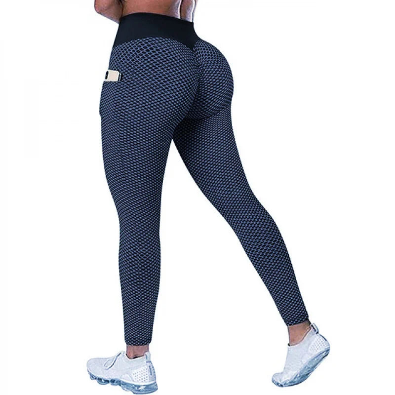 High Waist Yoga Pants with Pockets for Women Plus Size Tummy Control Gym Running Workout Butt Lifting Compression Leggings