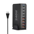 240W GaN desktop charger with 8 USB-C ports, supports PD 3.0 fast charging and is compact & portable