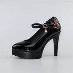 11cm Small Size 32-43 White Wedding Shoes Patent Leather Platform Pumps 2026 Formal Thin High Heels Shoes Model Office Party