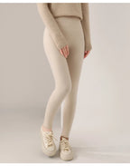 Fall/Winter 100% Pure Wool Knitted Pants Are Slim And Warm Wear Wool Pants Inside And Outside Tight Elastic Leggings
