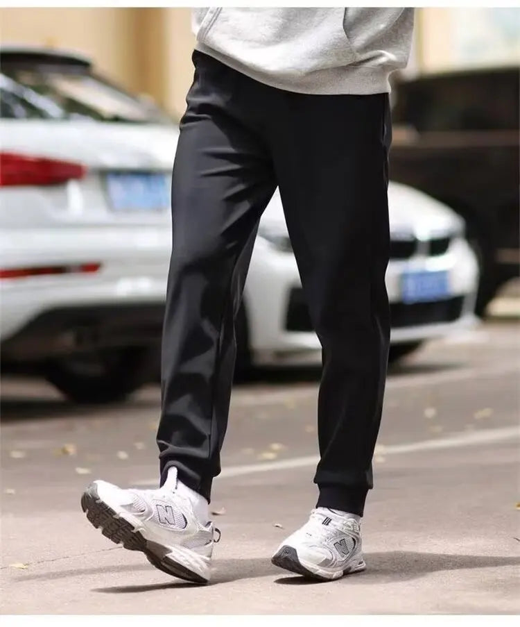 Mens Joggers Pants Summer Streetwear Oversized Black Loose Fit Casual Trousers Plus Size Elastic Waist Baggy Sweatpants Male