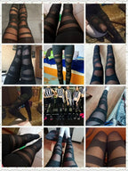 Fashion Elastic Black Bandage Pants Femme Punk Rock Trouser Sexy Leggings Mesh Women Leggins Gothic Slim Streetwear Leggings