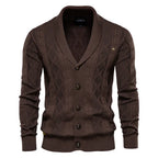 Men Cardigan Casual V-Neck Long Sleeve Sweater Men Coat