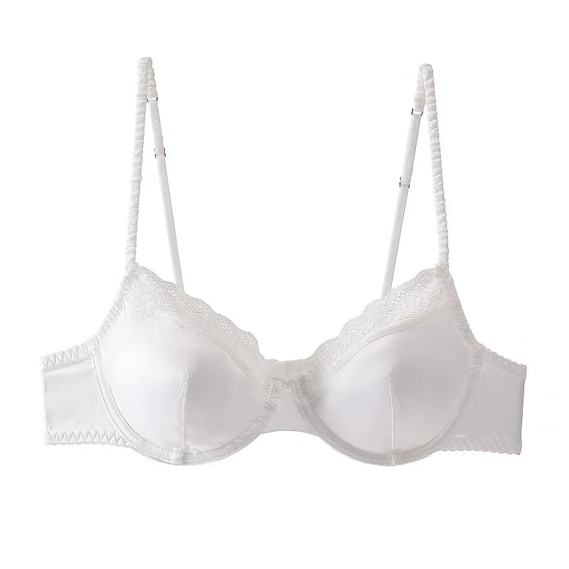 French Satin Brief Sets Sexy Lace Lingerie Bra for Women  Ultra-thin Bra Set for Women Sexy Lingerie Set Womens Lingerie Set
