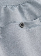 Spring/Autumn High-Quality Men's Sport Pants with Drawstring Cuffs and Zippered Pockets - Solid Color Elasticated Casual Pants
