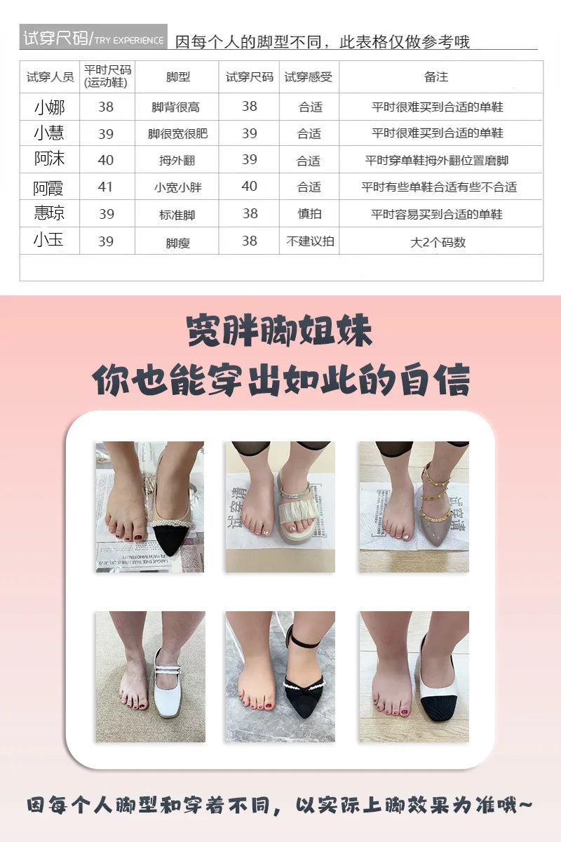 French Style Pointed Toe Backless Heeled Sandals Closed Toe Design Wide Width Plus Size Soft Comfortable High Heel Slip On Shoes