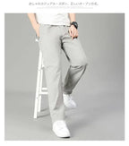 Mens Cotton Pants Spring Summer Sports Casual Pants Cargo Trousers Loose Fit with Zipper Pockets Big Size 5XL