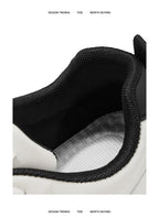 2026 Summer Men's White Platform Sneakers Leather Casual Shoes Thick Sole Streetwear Trendy Footwear