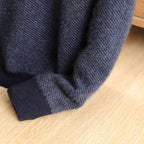 100% pure cashmere men's high-end brand semi-high neck thickened business casual autumn and winter mid-high neck base sweater