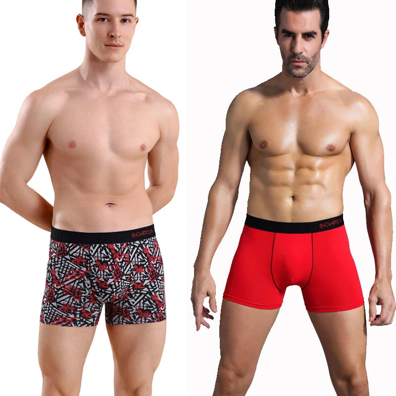 3pcs White Cotton Underwear For Man Boxers Soft Sexy Men's Panties Letter Elastic Band Boxer Short Men Underpants Print Trunks