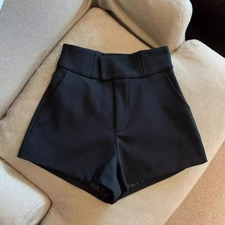 Women Sexy Shorts Mooyufon Black Shorts Women Harajuku Elegance High Waisted Shorts A Line Slim Casual Hot Girl Straight Pants