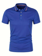 2025 Hot Sale Men's Summer Casual Breathable Comfortable Polo Shirt Men's Solid Color High Quality Short Sleeve T-Shirt