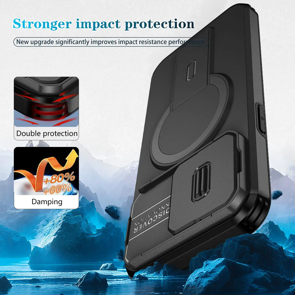 Wefor for iPhone 15/14/13/12/11 Pro Max 15 Plus Case with Camera Control Cover and Adjustable Kickstand,Compatible with Magnetic