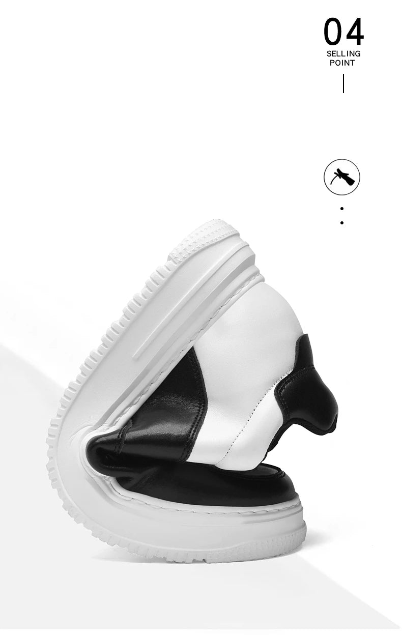 Men Genuine Leather Height Increasing Elevator Shoes Men non-slip BreathableElevator shoes Man Sneakers Comfortable Casual Shoes