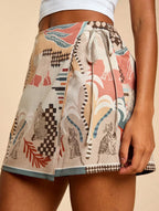 Women's Fashion Minimalist Shorts Tropical Vacation Elegant Casual Printed High Waist Shorts Spring Summer Beach Daily Pants