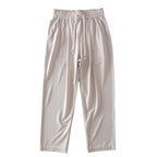 2025 Summer New Style Lightweight Breathable Smooth and Loose Straight Sweatpants Draped and Elastic Home Men's Casual Pants