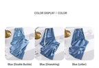 Plus Size Loose Fit Ice Silk Jeans Casual Yoga Demin Pants Women's Summer Trendy Brand Thin Wide Leg Pants Feel Comfortable