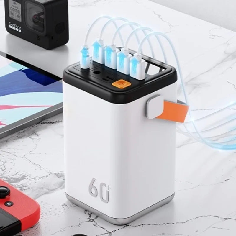 45W 60000mAh Fast Charging Power Bank Large Capacity Safe Portable Power Supply for Camping and Emergency Energy Storage