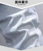 Spring and Autumn New Fashion Trend Solid Color Straight Stretch Denim Pants Men Slim Breathable High Quality Small Foot Pants