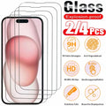 2~4PCS Screen Protector For iPhone 17 16 Pro Max Tempered Glass For iPhone 17e 16e 15 14 13 12 11 Pro Max Phone Film iPhone 17