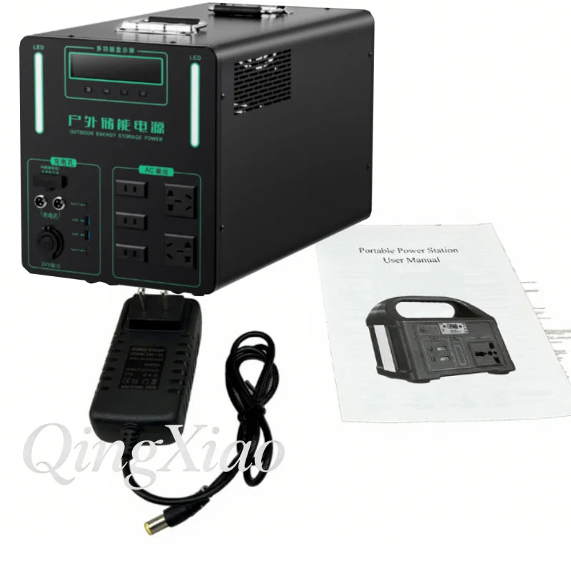 220V Portable Power Station Large Capacity Solar Generator For Outdoor Camping Travel Home And Emergency Backup Use Lifepo4