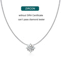 KNOBSPIN D VVS1 Moissanite Pandent Necklace s925 Sterling Silver Plated 18k White Gold GRA Certified Dainty Necklaces for Women