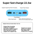 10W 18W 6*18650 Power Bank Battery Box Holder Dual USB Type C Micro 22.5W Fast Charge Shell With Led Lights 18650 Battery Cases