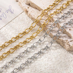 1Meter/Pack 304 Stainless Steel Knot Gold Steel Color Handmade Chains for DIY Necklace Bracelets Jewelry Making Accessories