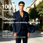 Men's 2 Piece Suit Set Solid Color Elegant Wedding Formal Business Dress Blazer Vest Pants Classic Tuxedo for Party Groomsmen
