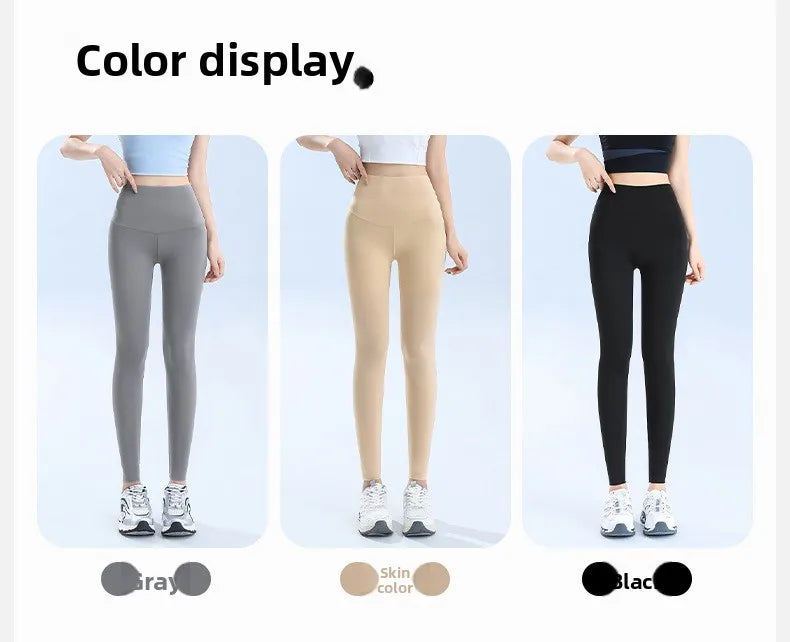 Ice Silk Shark Leggings Women High Waist Tummy Control Yoga Pants Buttery Soft Push Up Summer Thin Breathable Jeggings Workout