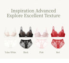 SUJIIN Summer Sexy Bra and Panty Sets for Woman Lace Comfort Thin Bras Set Women's Small Chest Wireless Lingeries Sexy Hot MX325