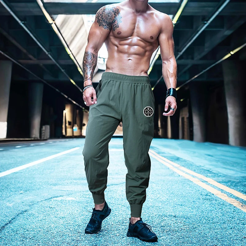 Men's Casual Trend Sweatpants Running Pants Summer Quick Dry Jogging Pants Gym Fitness Training Trackpants Bodybuilding Trousers