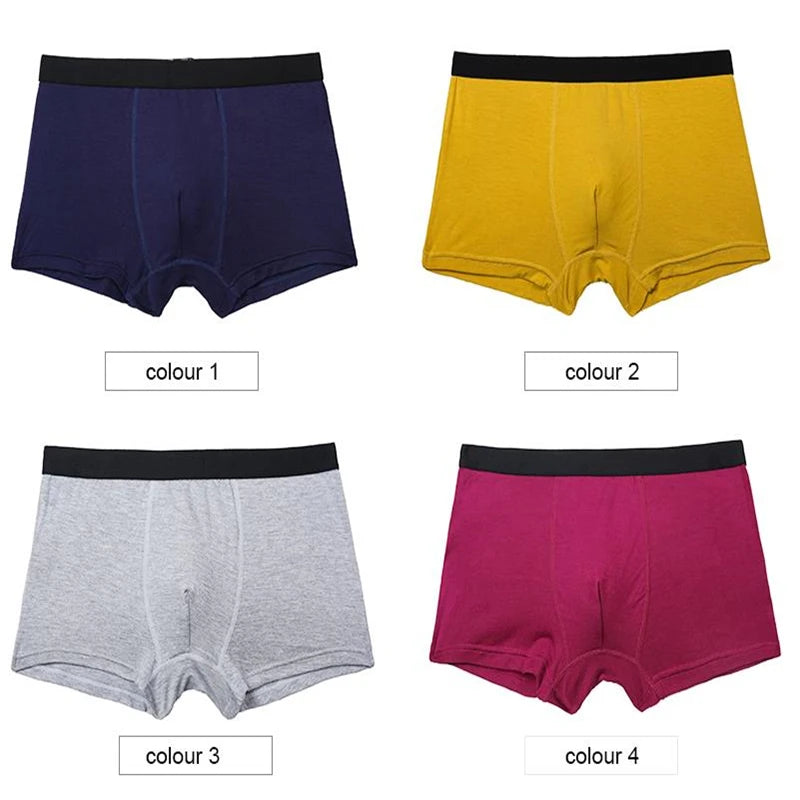 6pcs/Set Black Boxer Men Underwear Bamboo Men's Panties Shorts Breathable Underpants Man Comfortable Sexy Boxers & Briefs Men
