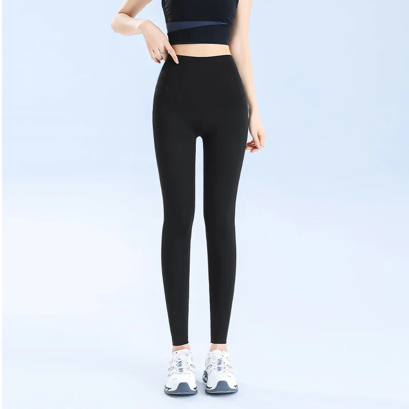 Ice Silk Shark Leggings Women High Waist Tummy Control Yoga Pants Buttery Soft Push Up Summer Thin Breathable Jeggings Workout