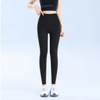 Ice Silk Shark Leggings Women High Waist Tummy Control Yoga Pants Buttery Soft Push Up Summer Thin Breathable Jeggings Workout
