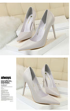Women Korean Version Fashion Shallow Mouth Office Shoes Stiletto Party Single Shoes Female Comfort Women Heels Simple 9511-17