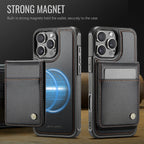 Magnetic 2 in 1 Detachable for iPhone 16/15/14 Pro Max 16 Plus Wallet Case with Card Holder,Magnetic Flip Kickstand Credit Slots
