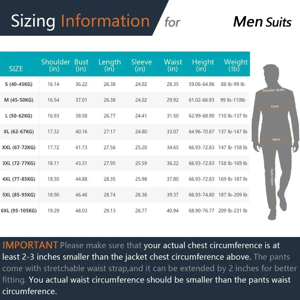 Men Suits For Wedding 3 Pieces 2 Set Elegant Slim Fit Jackets Pants Blazers Formal Outfit Fashion Business Classic 2026 Costume