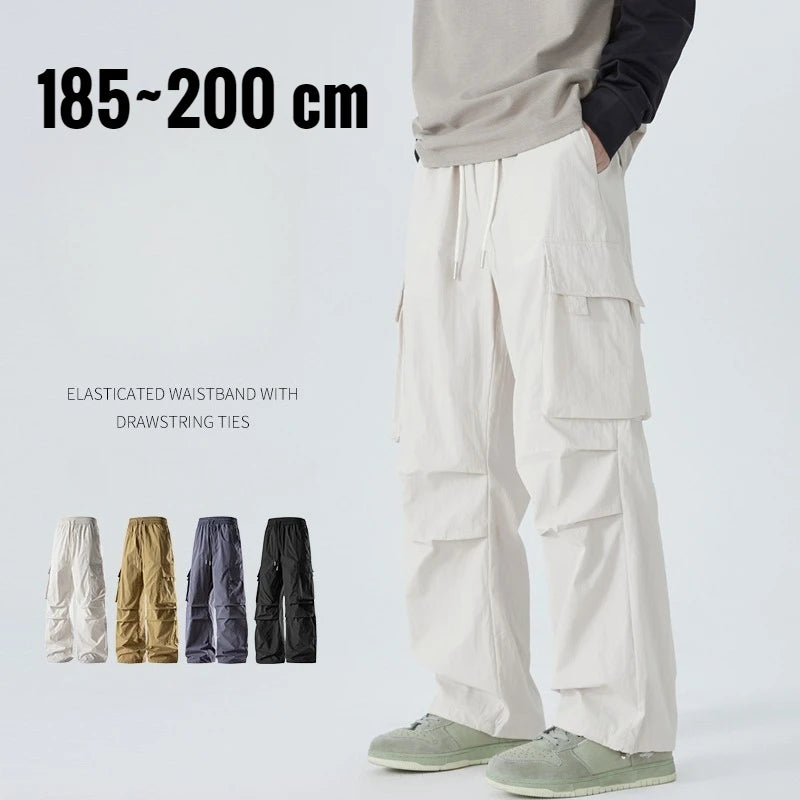 200cm Tall Men's Cargo Pants Extra Long Straight Trousers Male Length 115 120 118 Cm Chinese Clothes 190cm 192cm 195cm 2m 120cm