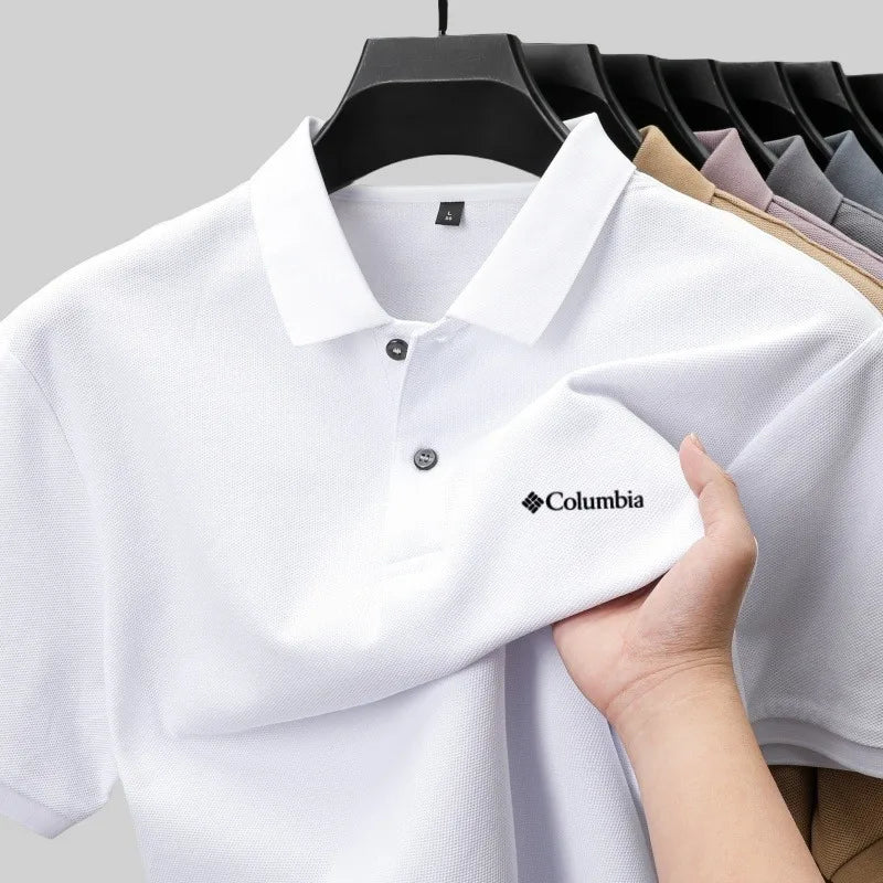 Summer men's  luxury short sleeved Print polo shirt with exquisite casual and comfortable T-shirt design