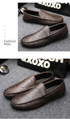 In 2025, the new men's casual soybean shoes are fashionable and versatile, and men's work shoes is black and brown  size 39-46.