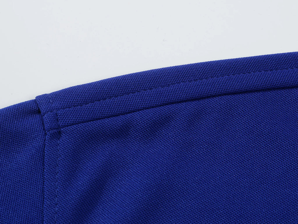 Summer Polo T Shirt Men's Solid Color Polo Shirt Short Sleeved T-shirt European and American Loose Stand Up Collar Casual Top