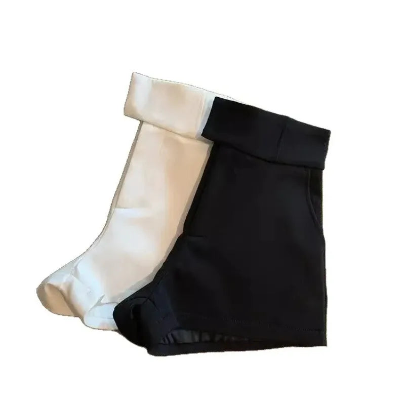 Women Sexy Shorts Mooyufon Black Shorts Women Harajuku Elegance High Waisted Shorts A Line Slim Casual Hot Girl Straight Pants