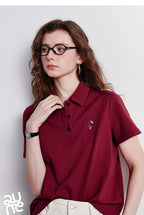TOYOUTH Women Polo Shirt 2026 Summer New Breathable Short Sleeve Versatile Pullover Tops