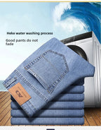 2026 Brand Best Price Comfort Straight Denim Pants Men's Jeans Business Casual Elastic Male High Quality Trousers