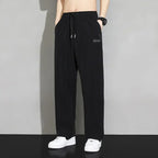 Trousers Straight Plain Wide Leg Draped Thin Male Sports Pants Summer Sport Slacks Xxl Jogger Big Tall Man Men's Sweatpants