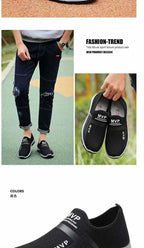 Slip on Mesh Men Shoes Lightweight Sneakers Men Fashion Casual Walking Shoes Breathable Slip on Mens Loafers Zapatillas Hombre