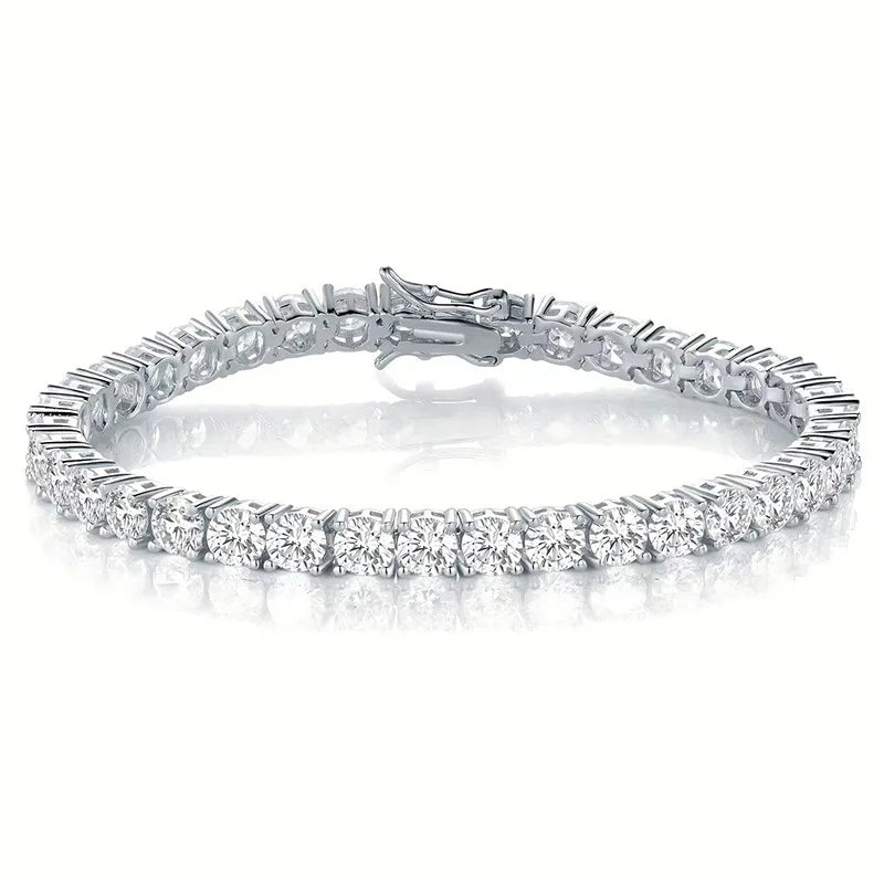 Factory price 925 silver plated 18K gold 4A grade Zircon tennis bracelet for men and women fashion personality exquisite jewelry