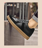 Invisible Height-Increasing Shoes 8cm German Training Shoes for Men, Summer Breathable Casual Sneakers, Genuine Leather Retro Versatile Forrest Gump Shoes 6cm